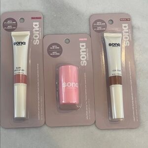 Cosmetics Blush and Contour Set - Pink and White